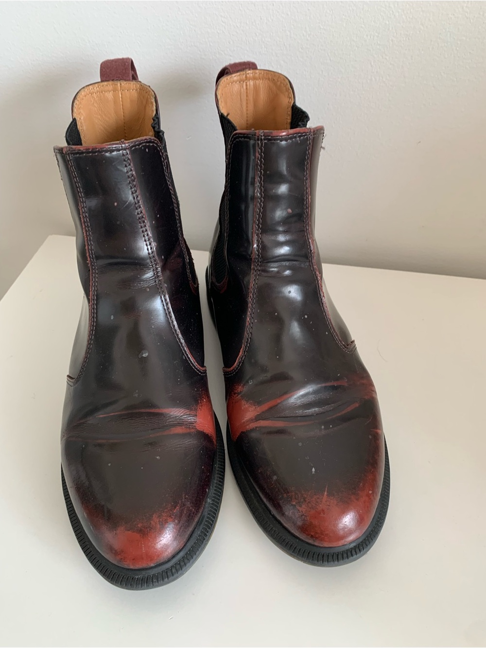 Dr Marten cherry red Chelsea boot - Picture 11 of 14